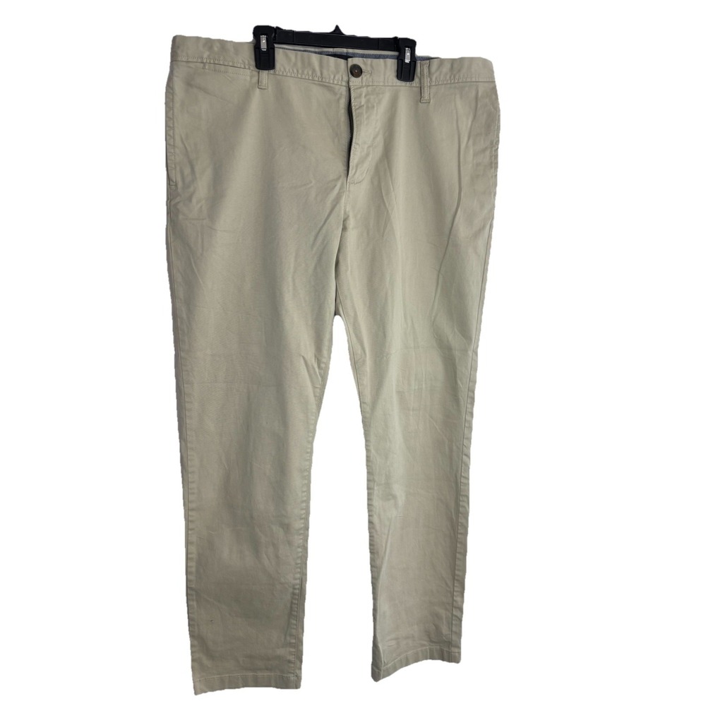 14th & Union Men's Slim Fit Pants 38x31 Khaki‎ Chinos Pockets Preppy Cotton NWOT